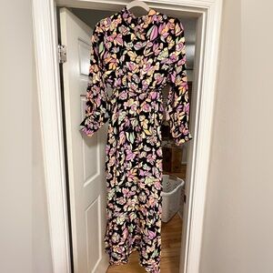 Karlie floral maxi dress with side cut outs